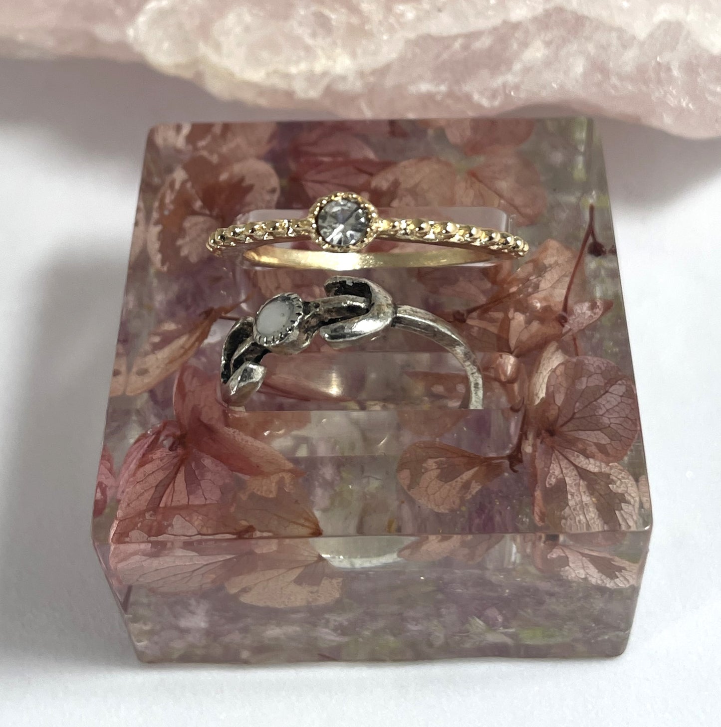 Ring Holder- Pink Hydrangeas