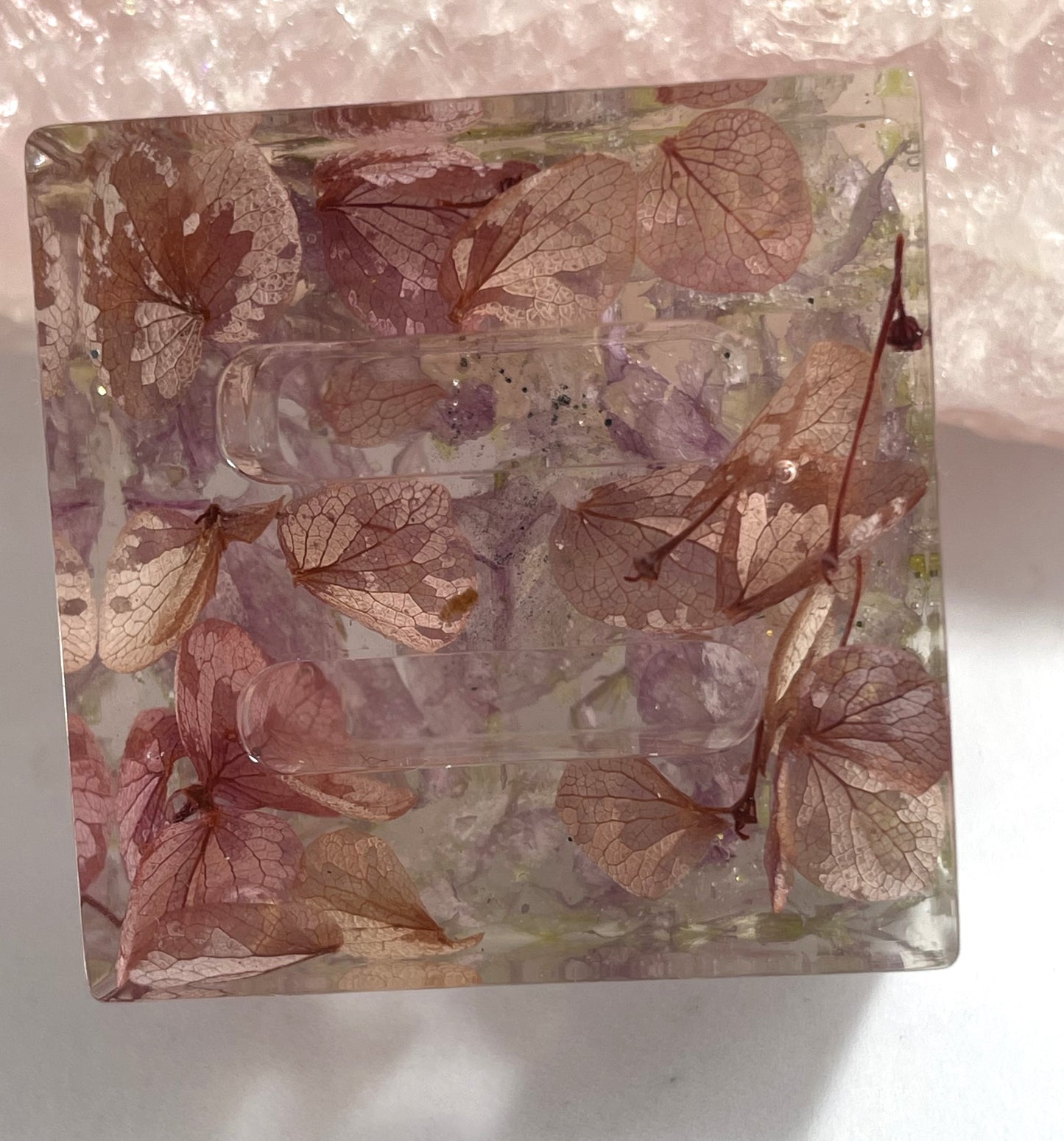 Ring Holder- Pink Hydrangeas