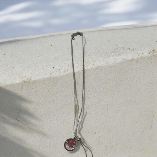 Necklace- Pink Forget Me Knot