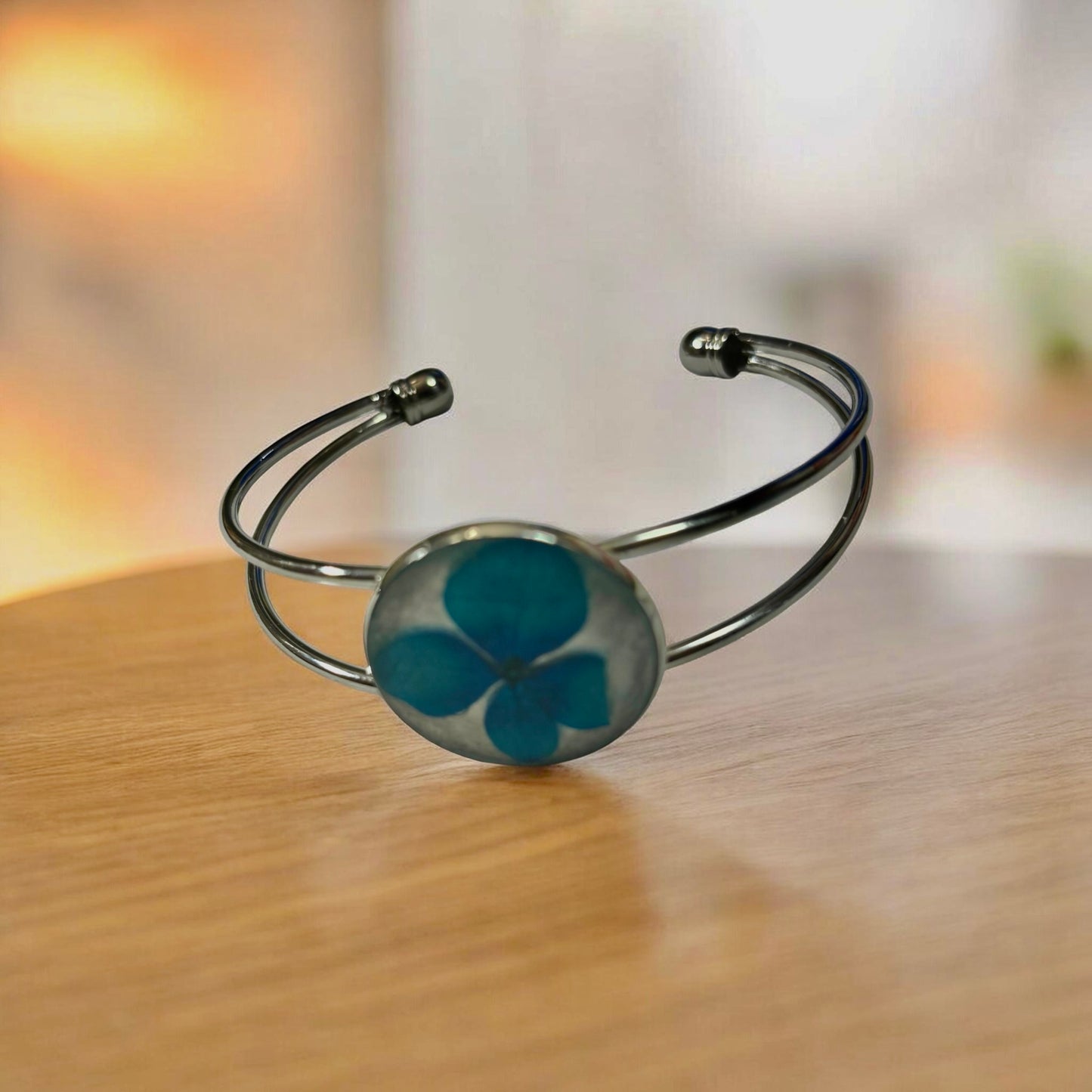 Stainless Steel Floral Bangal