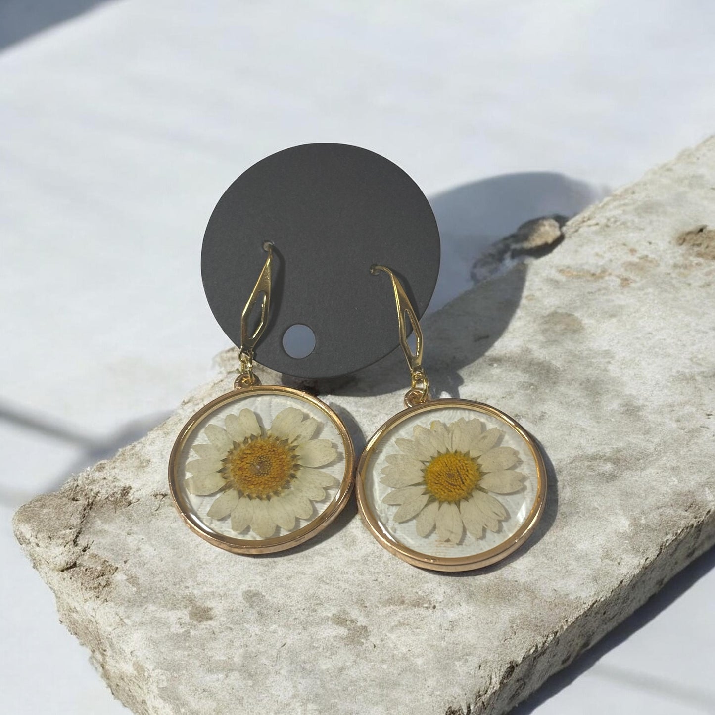 Earrings- Stainless Steel Hypoallergenic Floral Daisy Flower