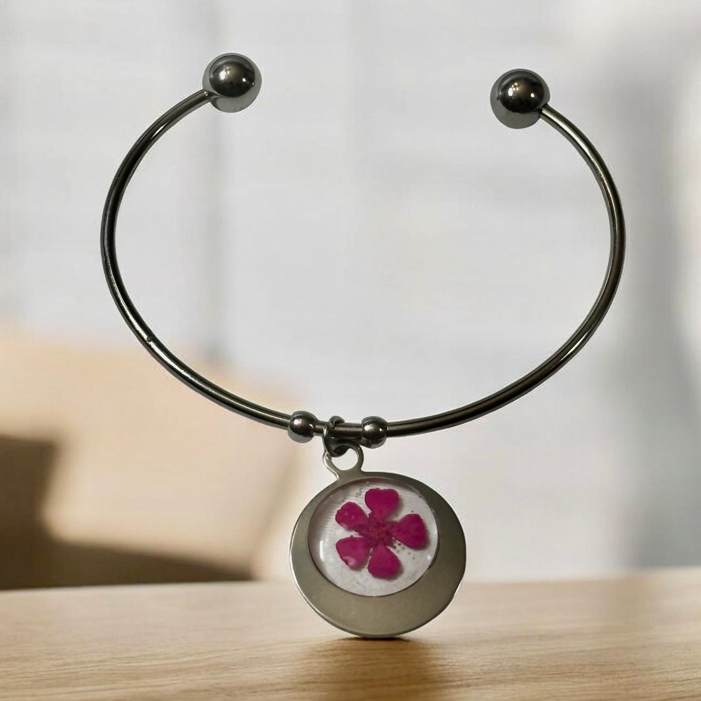 Stainless Steel Floral Bangal